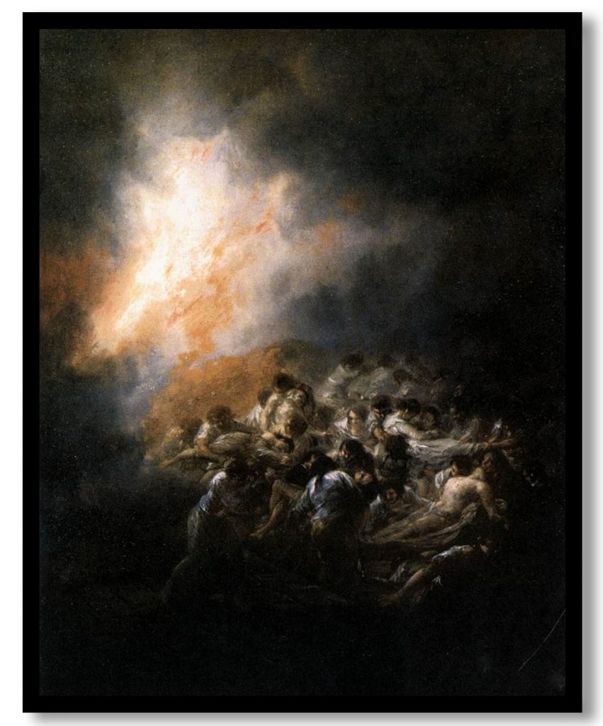 Fire at Night by Francisco Goya (1793-1794)