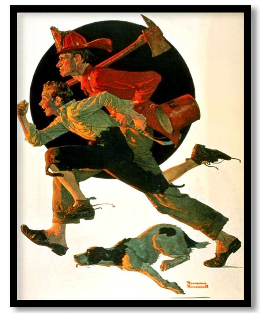 Fire Rescue by Norman Rockwell (1931)