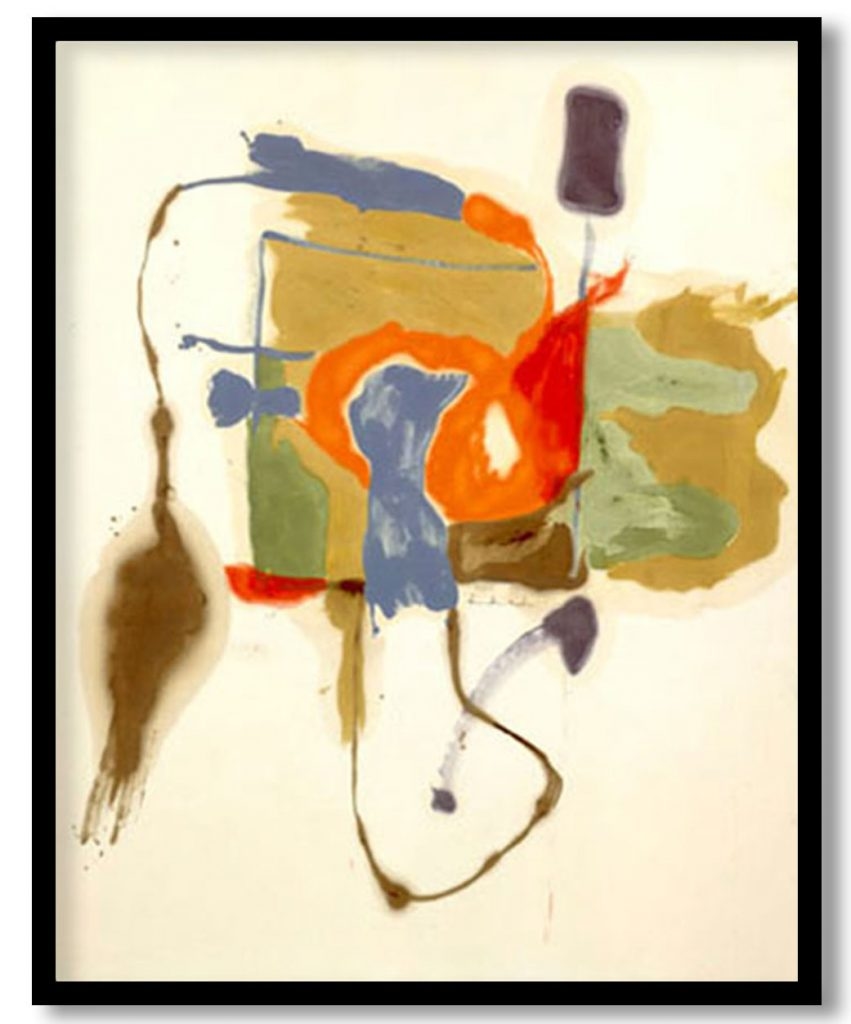 Blue Form in a Scene by Helen Frankenthaler (1961)