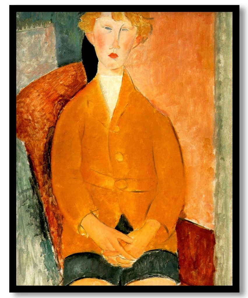Boy in Shorts by Amedeo Modigliani (1918)