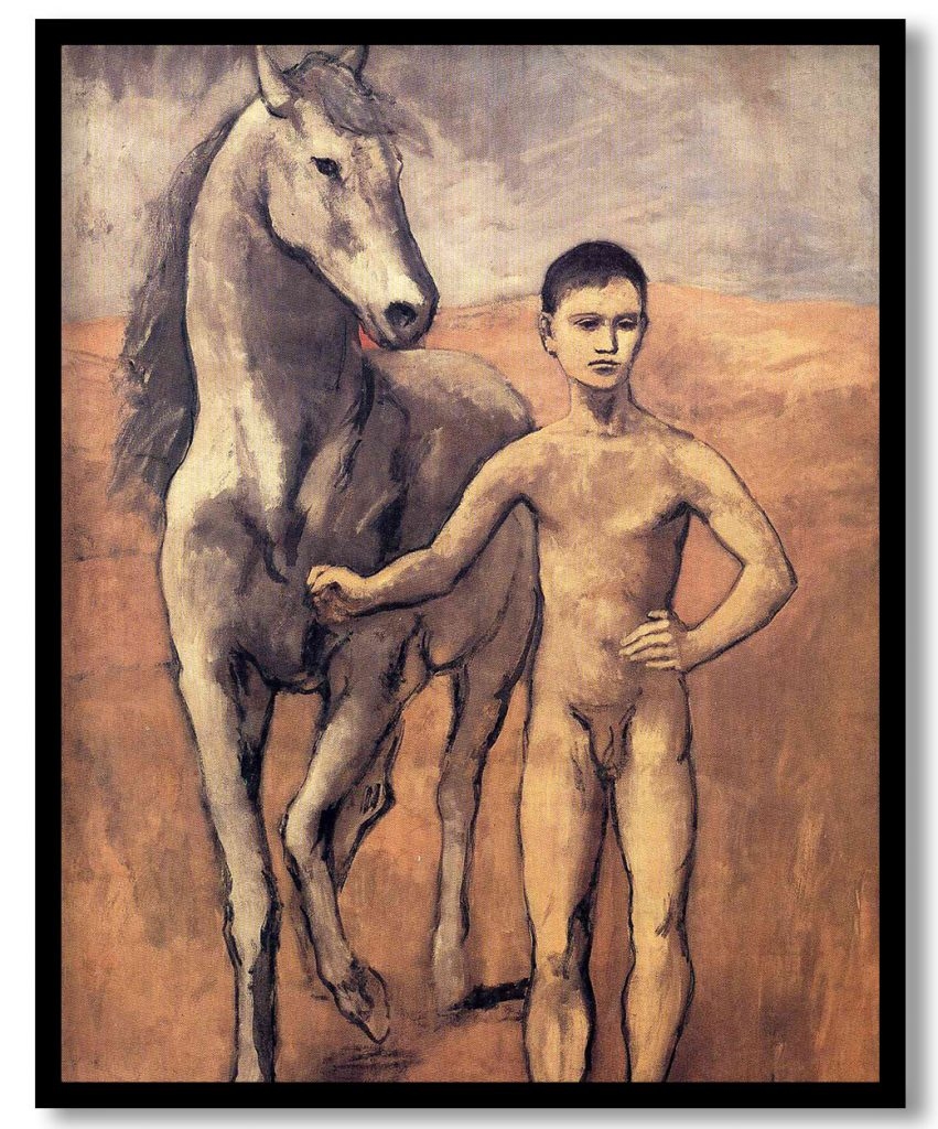 Boy leading a horse by Pablo Picasso (1906)