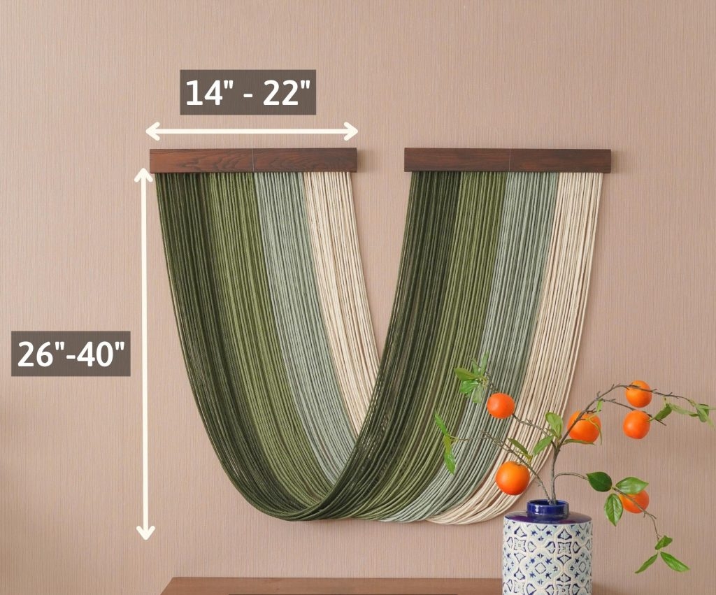 Scandinavian Serenity Fiber Art Wall Hanging with Geometric Flair