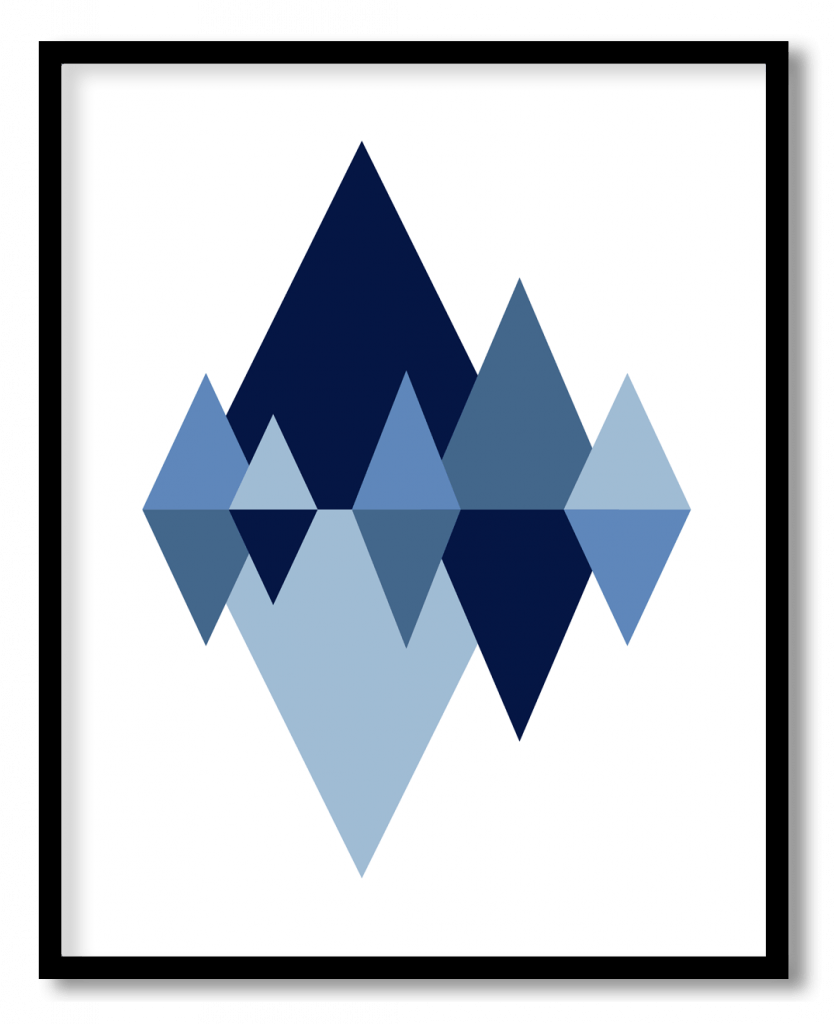 Diamon abstract landscape geometric shapes