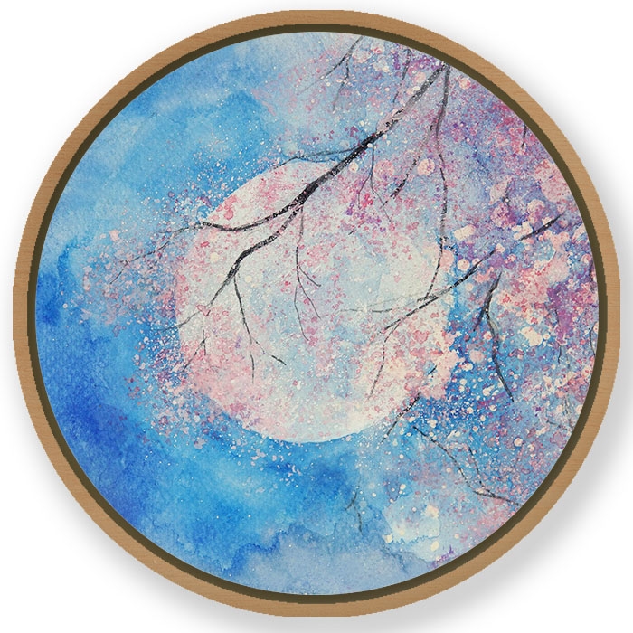 Springness landscape - Circular Wooden Frame