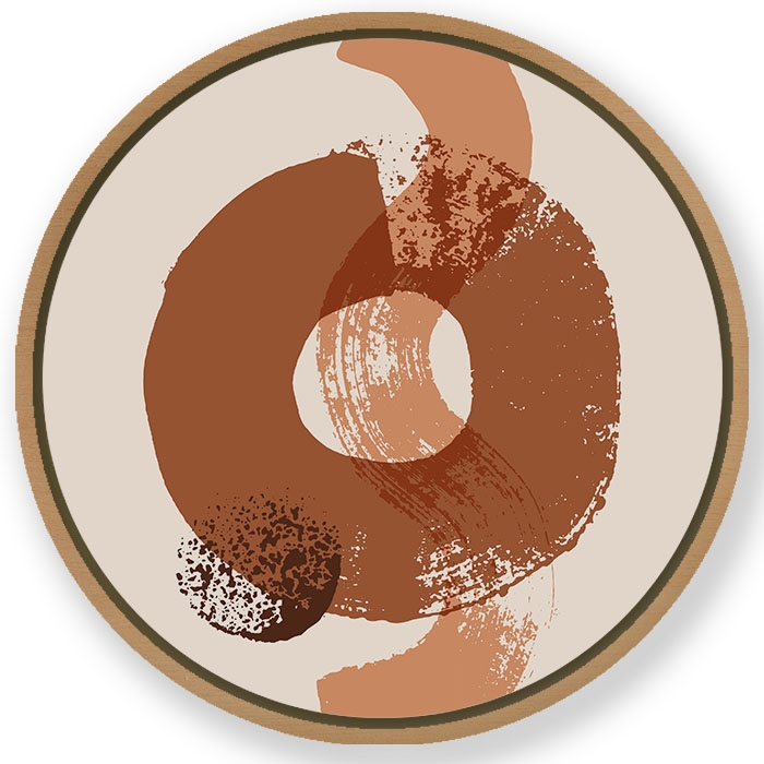 Bohemian figures #671 - Circular Wooden Frame