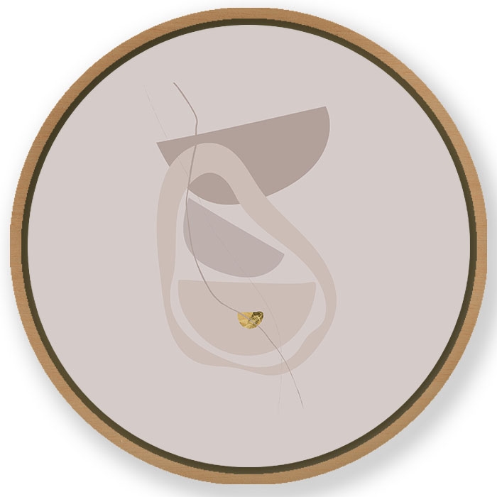 Pastel figures #308 - Circular Wooden Frame