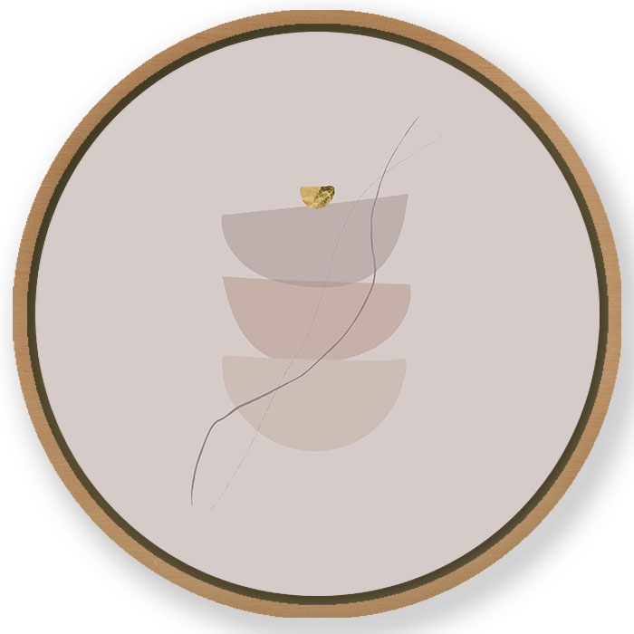 Pastel figures #309 - Circular Wooden Frame