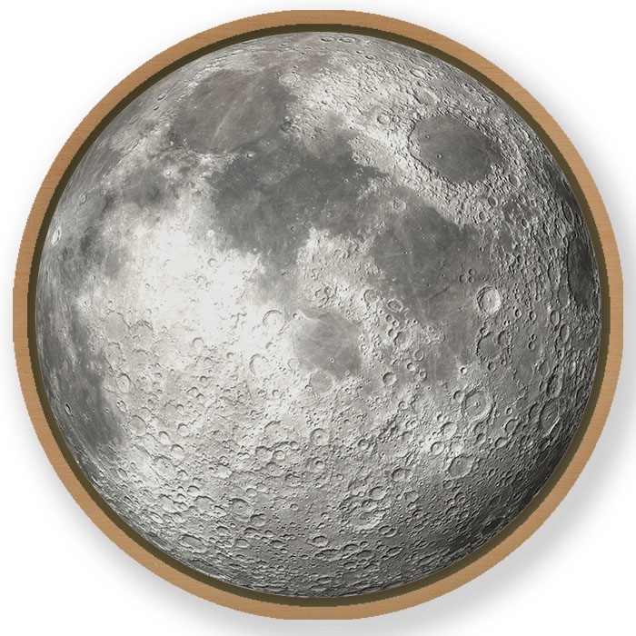 Alluring moon - Circular Wooden Frame