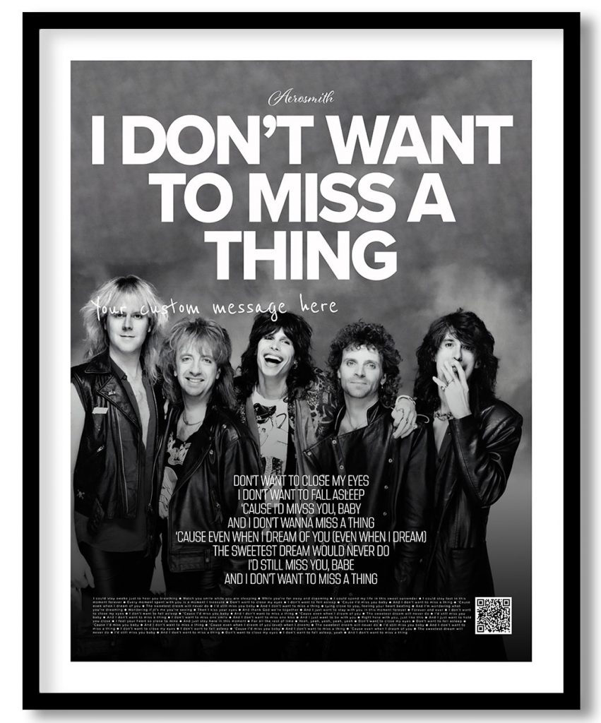 Aerosmith - I don't want to miss a thing (poster)