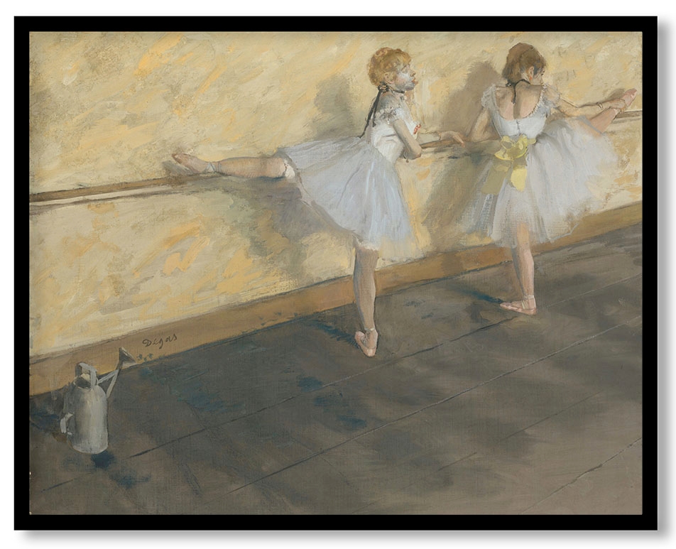 Dancers Practicing at the Barre by Edgar Degas (1877)