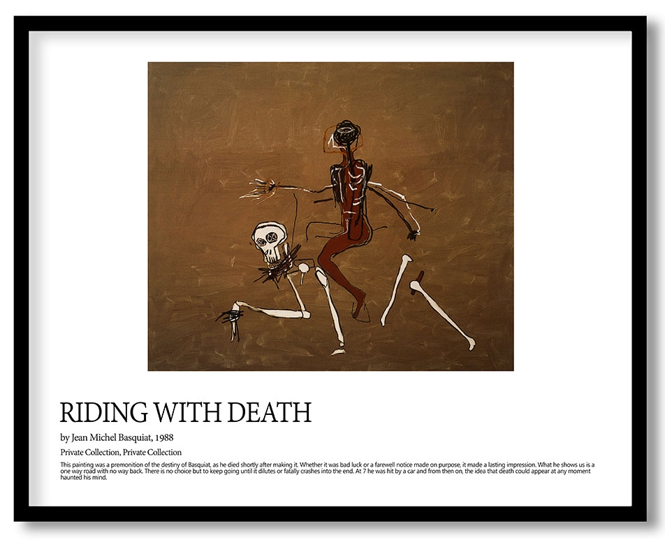 Riding with death by Jean Michel Basquiat (1988)