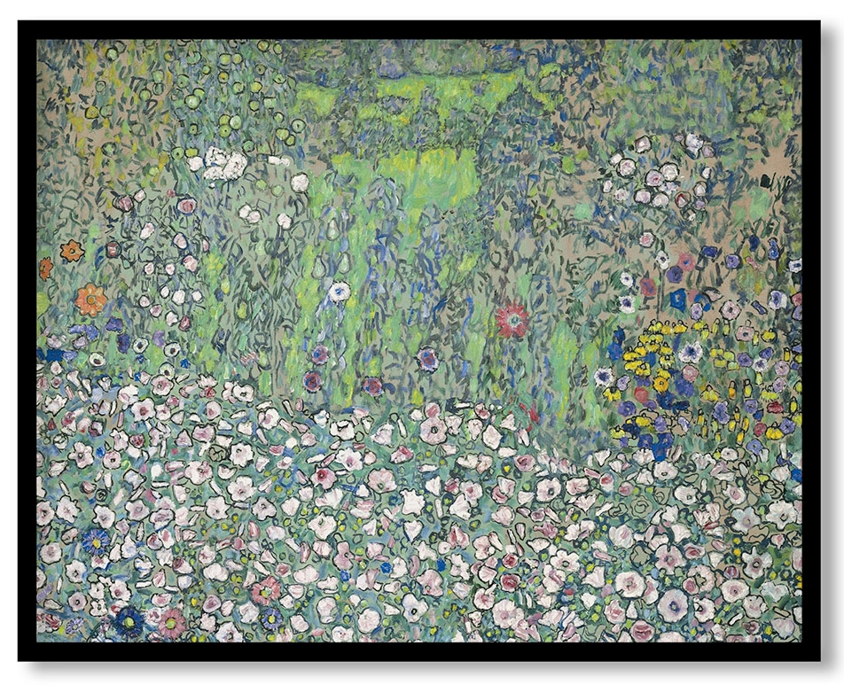 Garden landscape with hilltop by Gustav Klimt (1916)