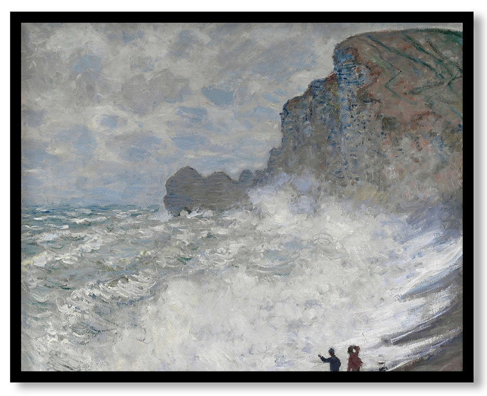 Rough weather at Étretat by Claude Monet (1883)
