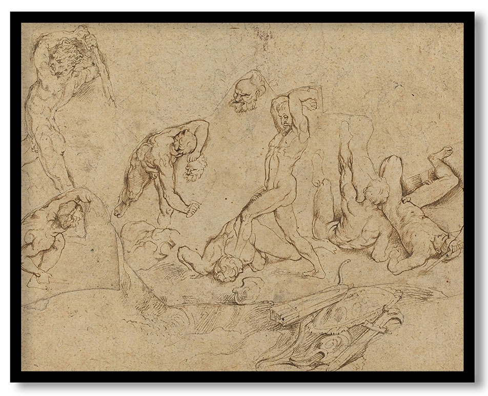 Battle of Nude Men by Peter Paul Rubens (1577-1640)