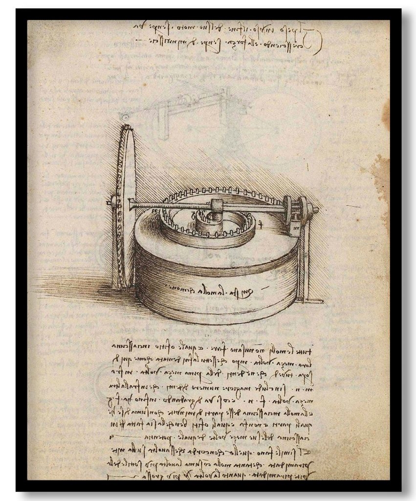 Codex Madrid II, 4r by Leonardo da Vinci
