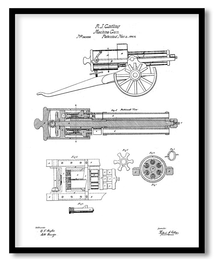 Gatling machine gun 1862
