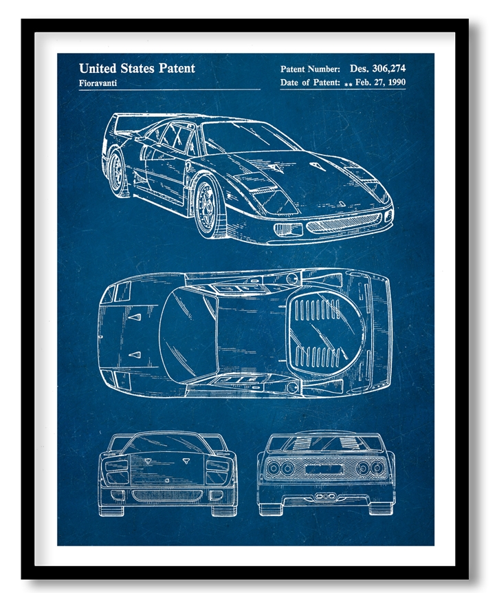 Ferrari patent 1990 blue