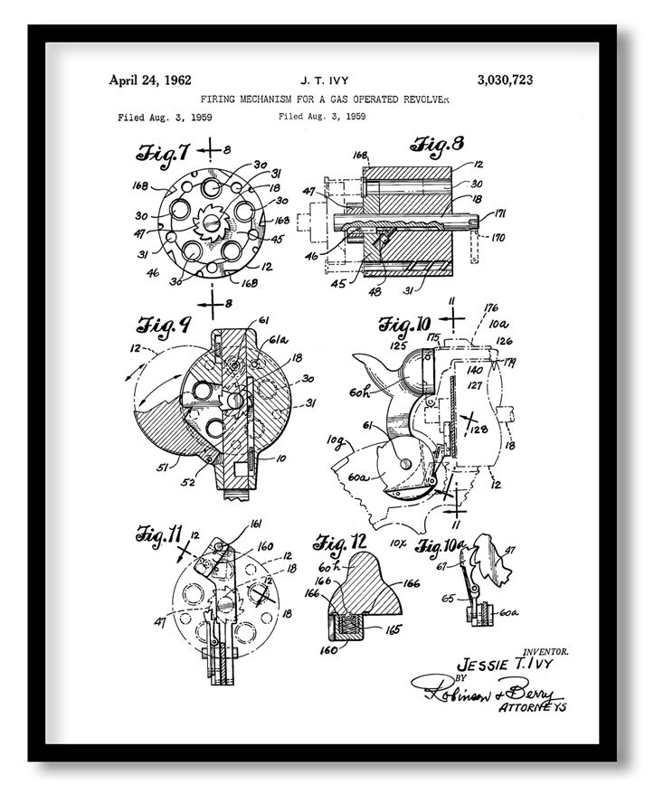 Firing mechanism for a gas operated revolver 1959 #16