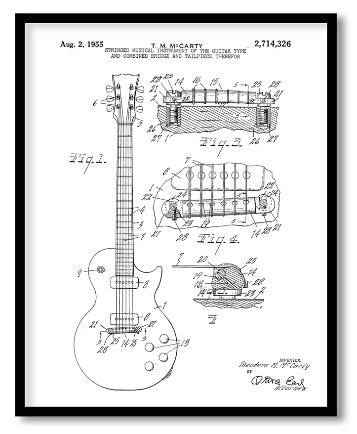 Stringed musical instrument of guitar type 1953