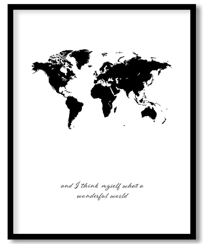 What a wonderful world - map, quotes