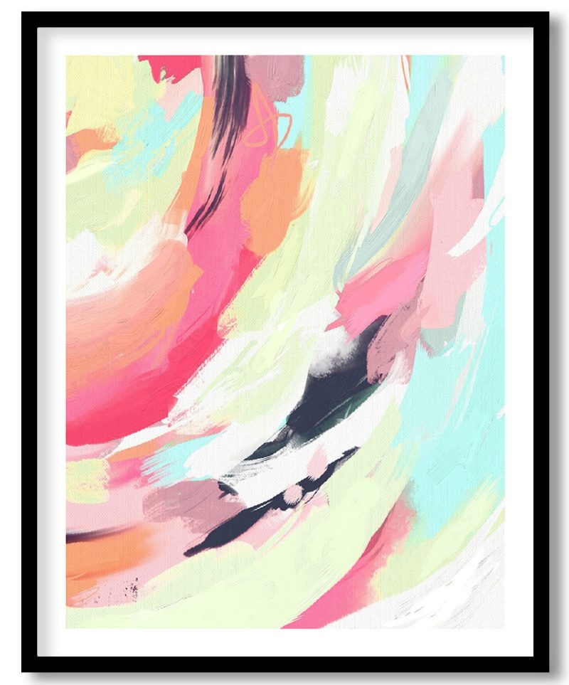 Abstract painting Brushstroke design for Home Decor