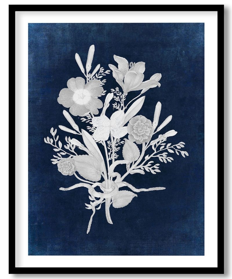 Vintage red wildflower - Indigo Pressed