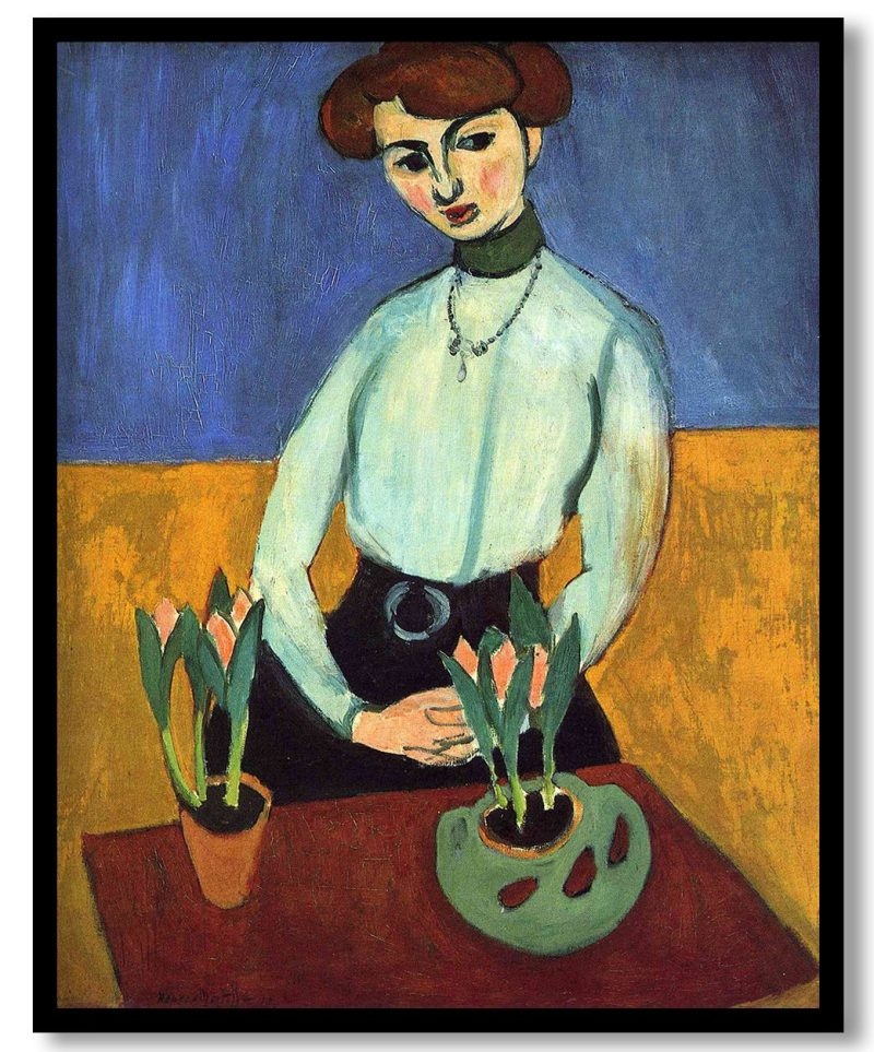 Girl with Tulips by Henri Matisse (1910)