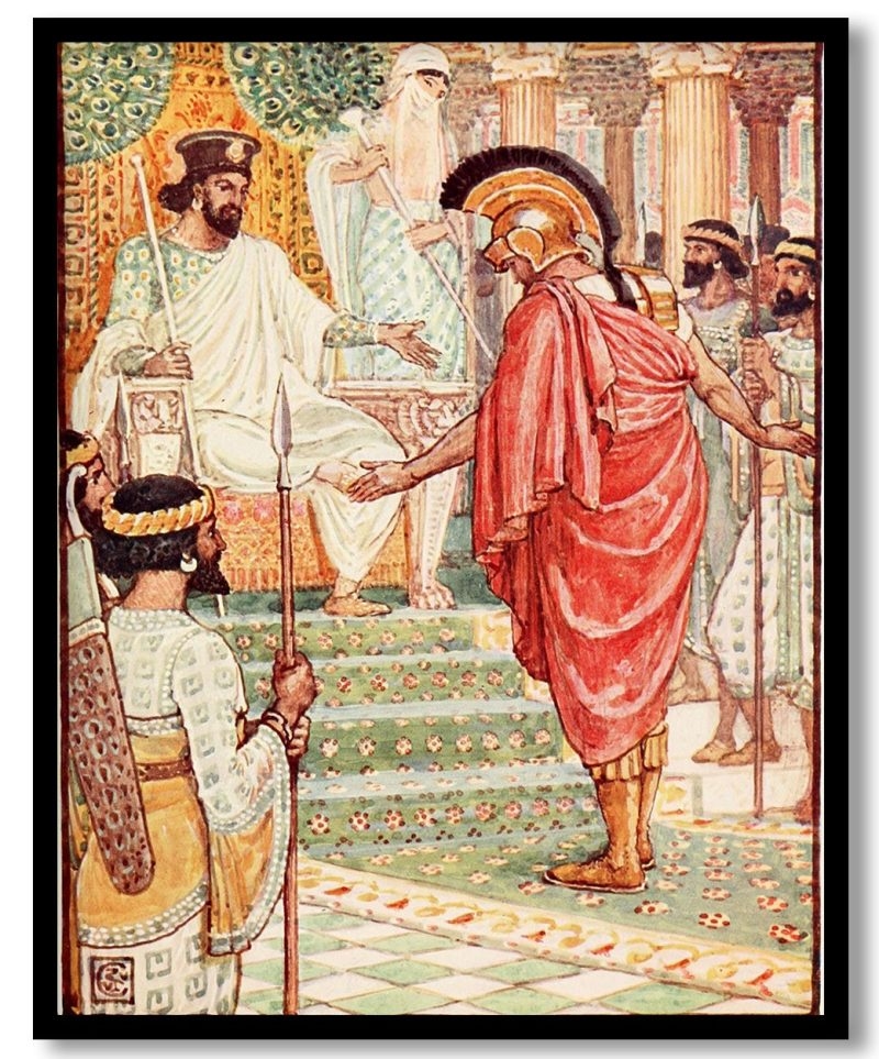 He Stood Silent Before King by Walter Crane