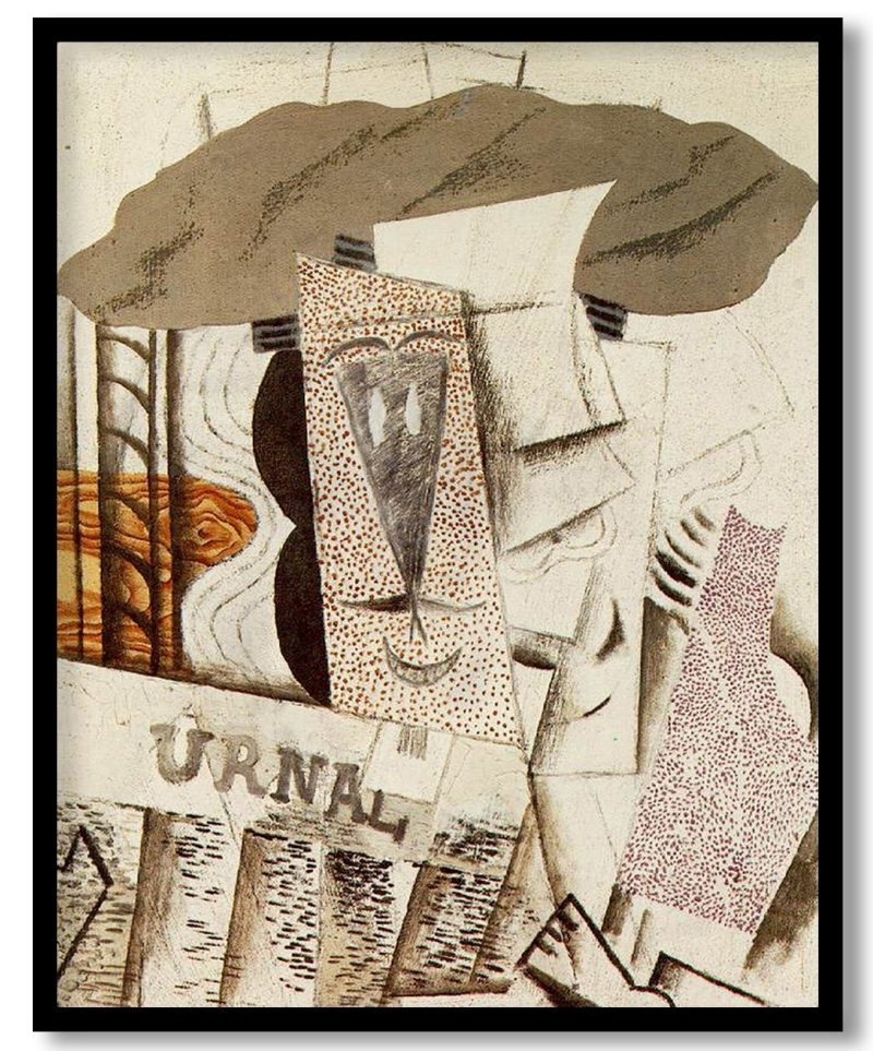 Student With Newspaper by Pablo Picasso (1913)