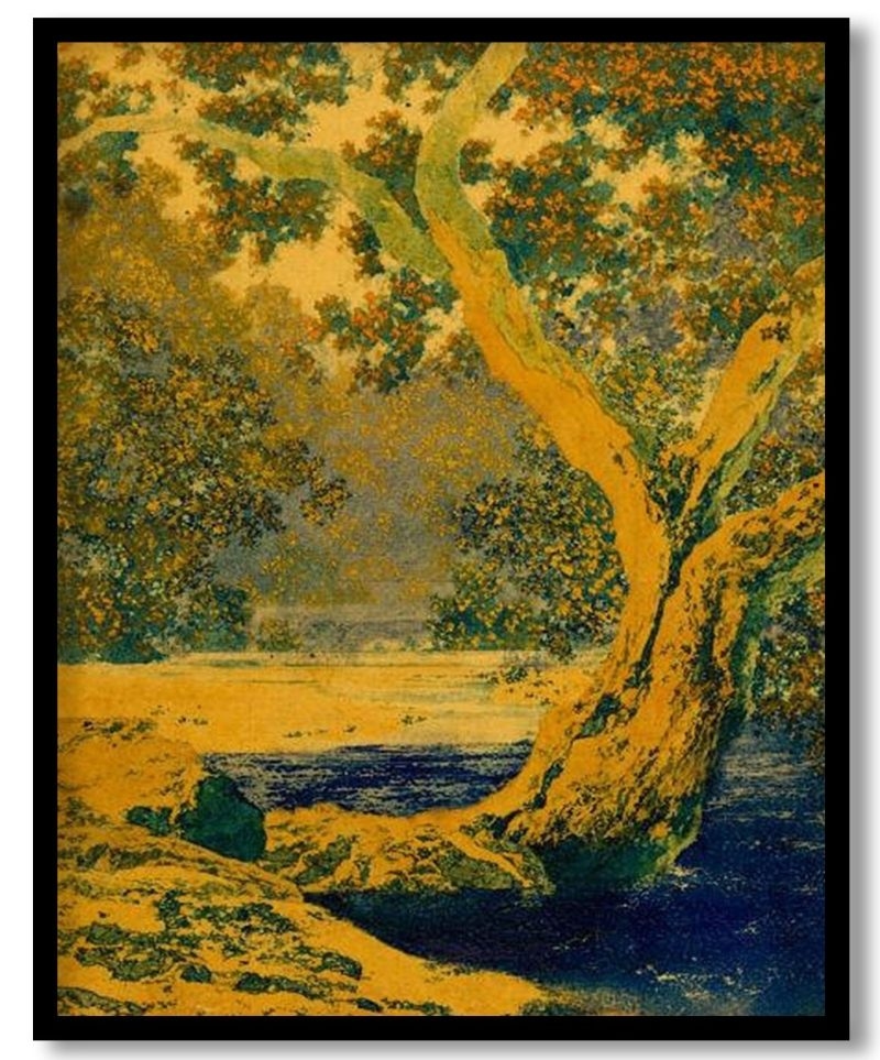 Study For Autumn Brook by Maxfield Parrish (1948)