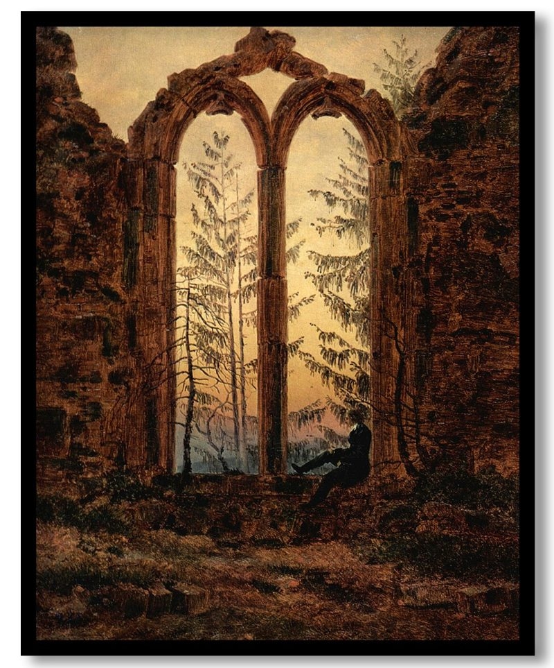 The dreamer by Caspar David Friedrich (1820-1840)