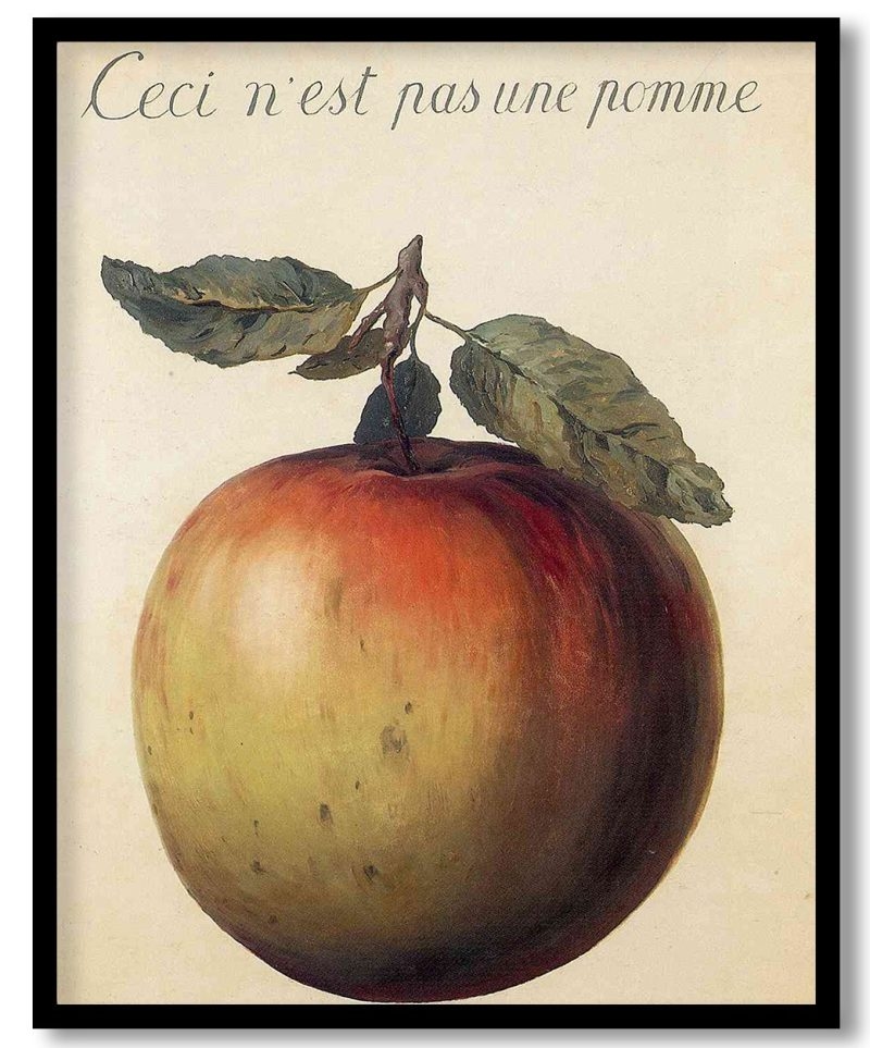 This is Not an Apple by Rene Magritte (1964)