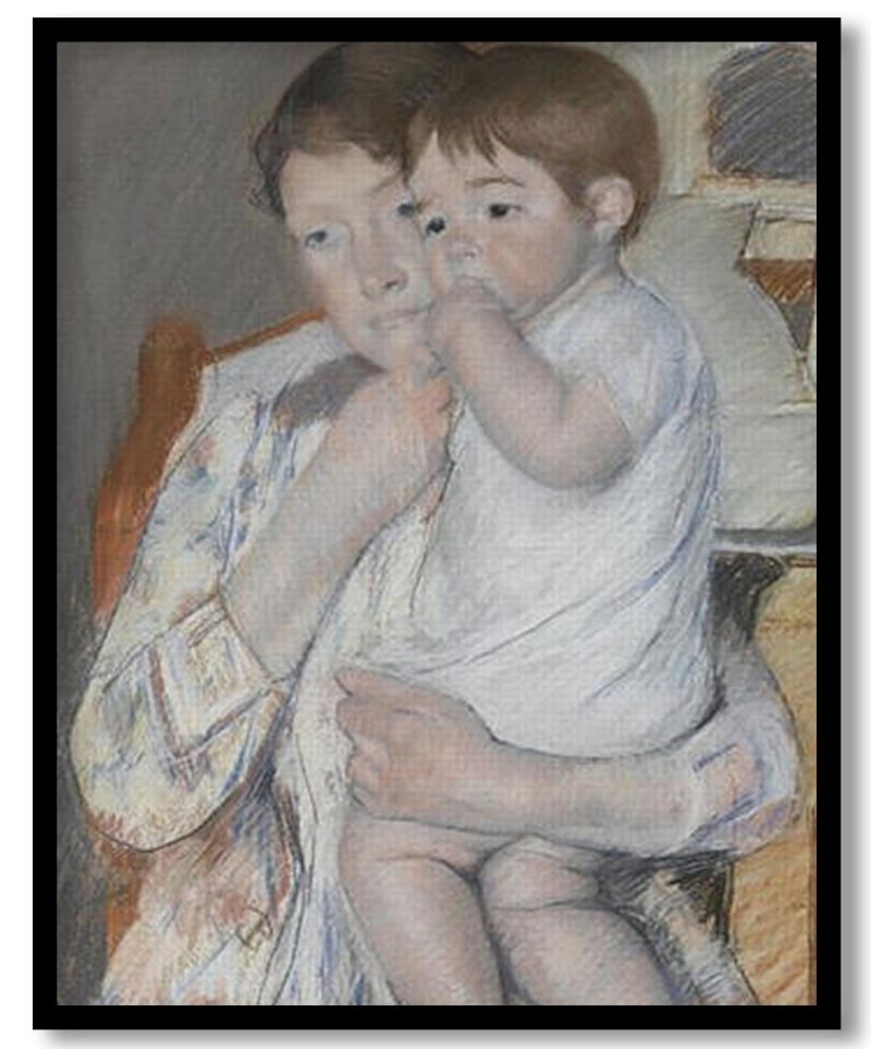 Women and child by Mary Cassatt (1889)