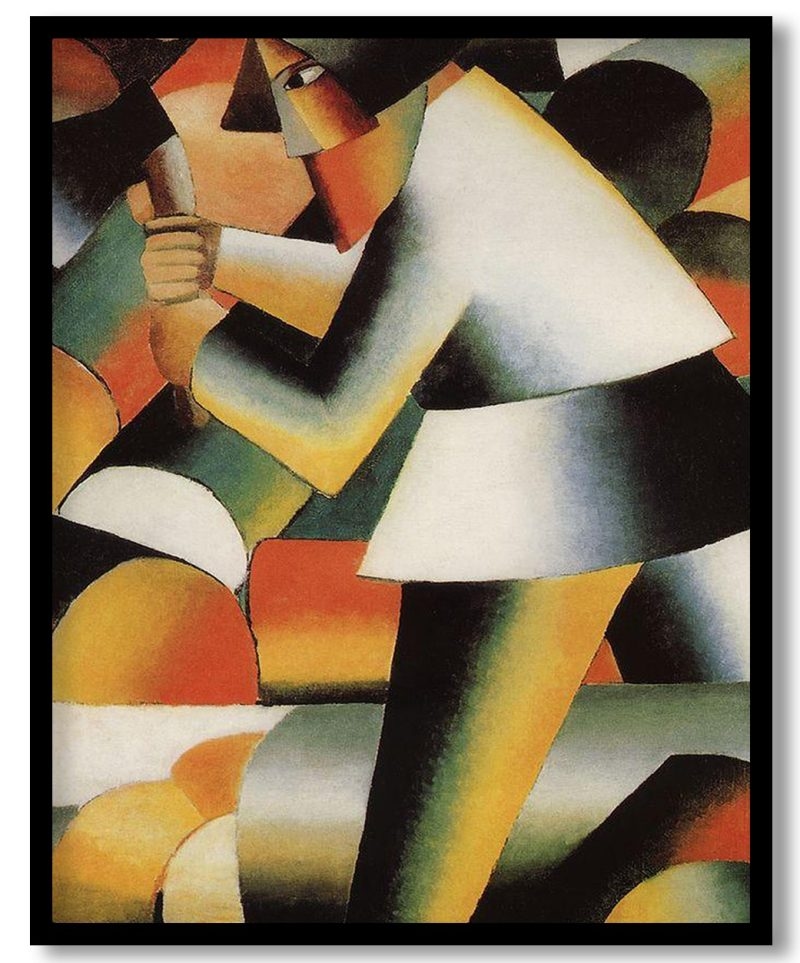 Woodcutter by Kazimir Malevich (1912)