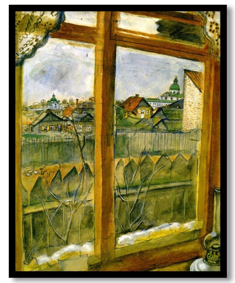 View from a Window (Vitebsk) by Marc Chagall (1908)