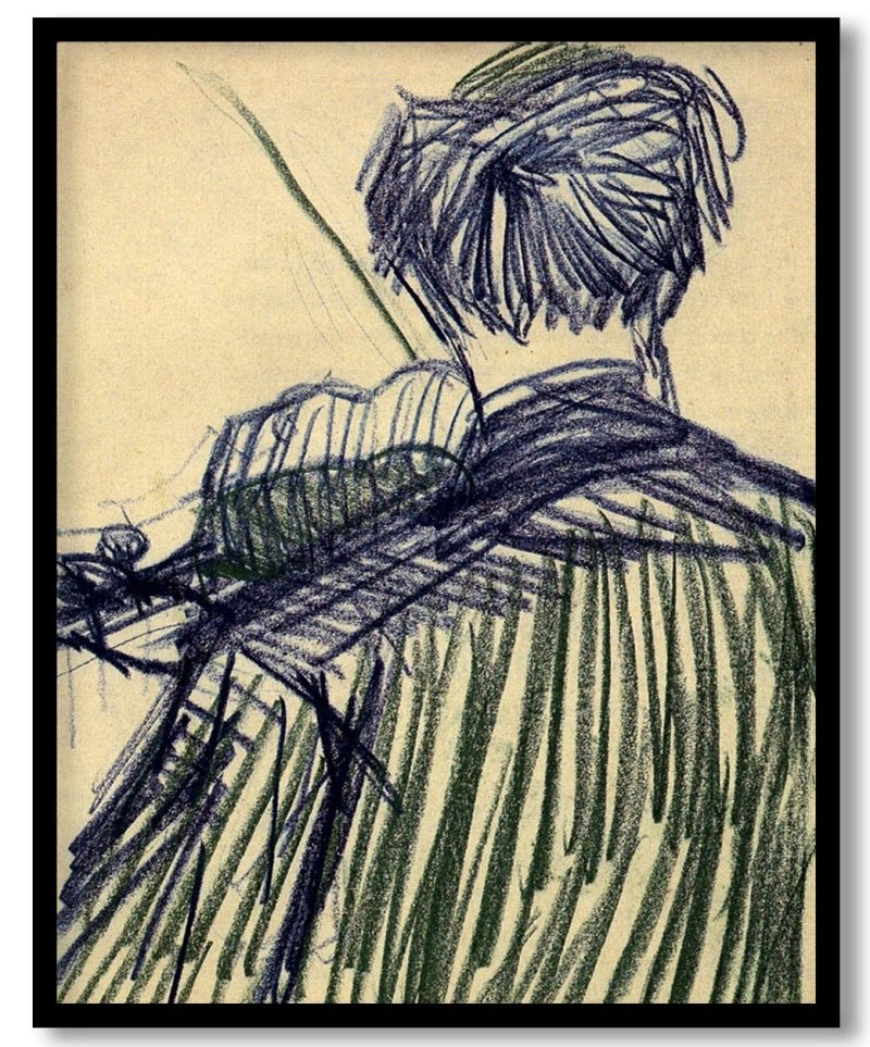 Violinist Seen from the Back by Vincent van Gogh (1887)