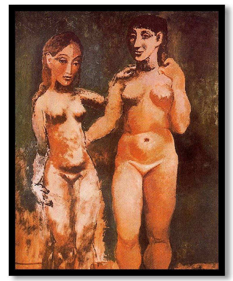 Two nude women by Pablo Picasso (1906)