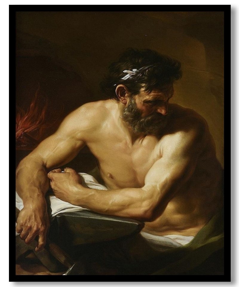 Vulcan by Pompeo Batoni (1750)