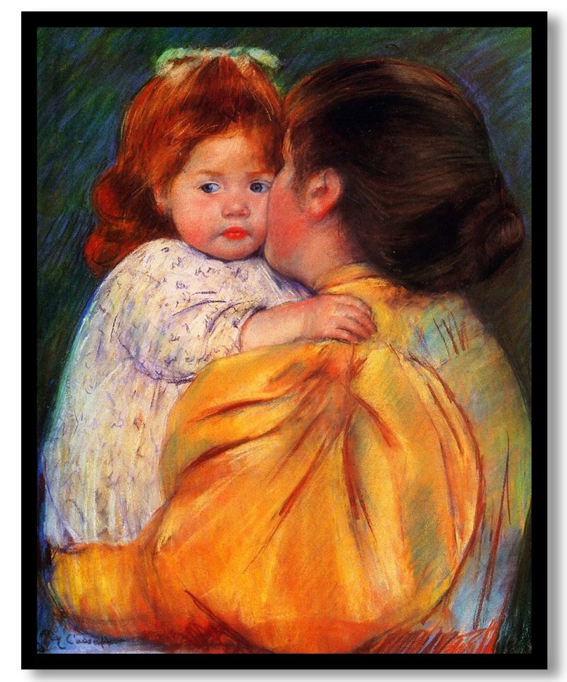 Maternal Kiss by Mary Cassatt (1896)