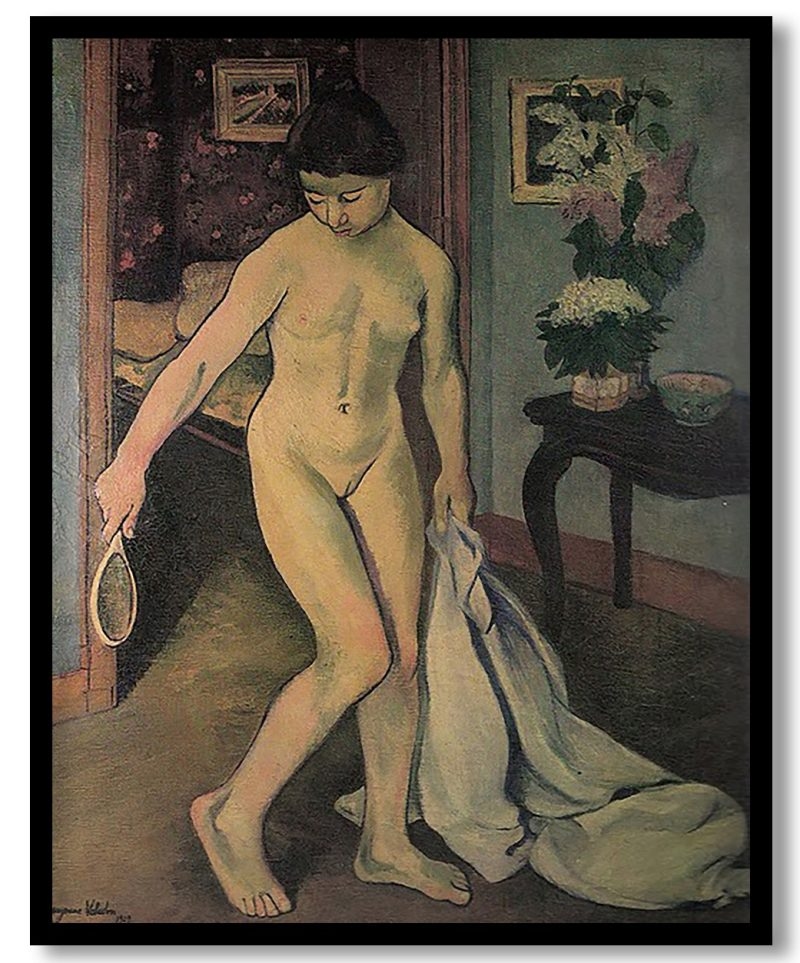 Nude at the Mirror by Suzanne Valadon (1909)