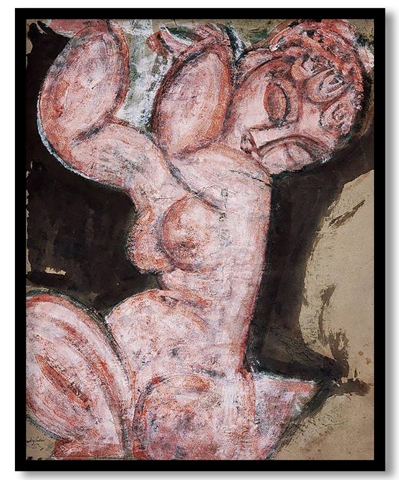 Nude Caryatid by Amedeo Modigliani (1913)