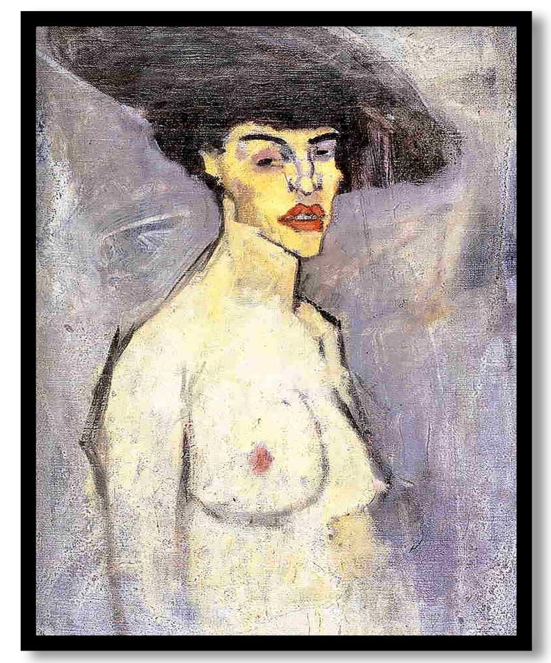Nude with Hat by Amedeo Modigliani (1907)