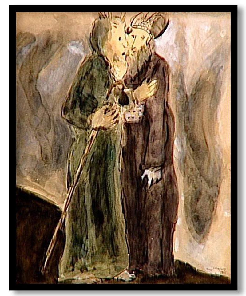 Moses and Aaron by Marc Chagall (1931)