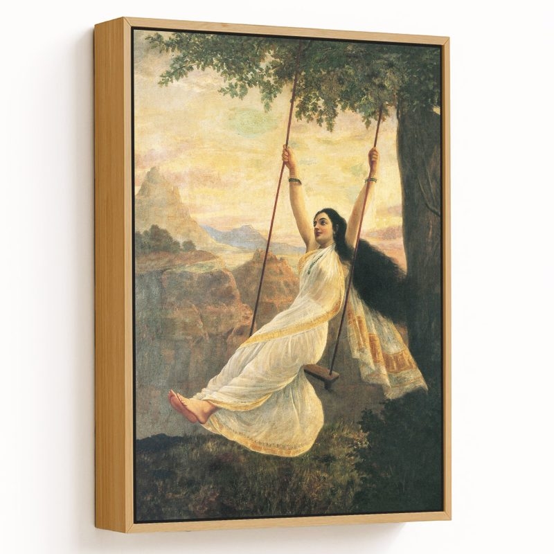 Mohini on a swing by Raja Ravi Varma (1894)